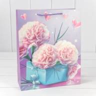 Пакет подарочный с 3D аппликацией "Гвоздики" (микс 260) 26*32*10 210г 1/20 1/240 Арт: 000260C - Пакет подарочный с 3D аппликацией "Гвоздики" (микс 260) 26*32*10 210г 1/20 1/240 Арт: 000260C