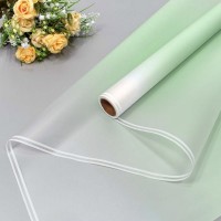 Плёнка 0,58*10м матовая с двойной белой полосой 50мкм Бледно-зелёный 1/30 Арт: 1624/2253