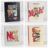 Пакет подарочный с тиснением "Мишки" (микс 109) 18*23*10 210г 1/20 1/360 Арт: 000109E