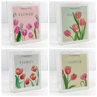 Пакет подарочный с тиснением &quot;Flower&quot; (микс) 18*23*10 210г 1/20 1/360 Арт: 000254E - Пакет подарочный с тиснением "Flower" (микс) 18*23*10 210г 1/20 1/360 Арт: 000254E