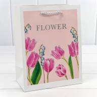 Пакет подарочный с тиснением &quot;Flower&quot; (микс) 18*23*10 210г 1/20 1/360 Арт: 000254E - Пакет подарочный с тиснением "Flower" (микс) 18*23*10 210г 1/20 1/360 Арт: 000254E