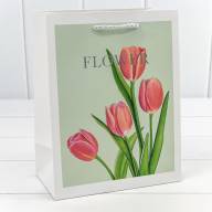 Пакет подарочный с тиснением &quot;Flower&quot; (микс) 18*23*10 210г 1/20 1/360 Арт: 000254E - Пакет подарочный с тиснением "Flower" (микс) 18*23*10 210г 1/20 1/360 Арт: 000254E
