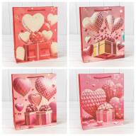 Пакет подарочный с тиснением "Сердца" (микс 110) 26*32*10 210г 1/20 1/240 Арт: 000110C - Пакет подарочный с тиснением "Сердца" (микс 110) 26*32*10 210г 1/20 1/240 Арт: 000110C