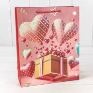 Пакет подарочный с тиснением "Сердца" (микс 110) 26*32*10 210г 1/20 1/240 Арт: 000110C - Пакет подарочный с тиснением "Сердца" (микс 110) 26*32*10 210г 1/20 1/240 Арт: 000110C