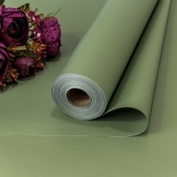 Плёнка 58см 800г матовая "Корейская" 65мкм Серо-зелёный 1/12 Арт: 1838/7494