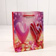Пакет подарочный с 3D аппликацией "Сердца" (микс 112) 18*23*10 210г 1/20 1/360 Арт: 000112E - Пакет подарочный с 3D аппликацией "Сердца" (микс 112) 18*23*10 210г 1/20 1/360 Арт: 000112E
