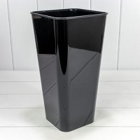 Ваза акриловая квадратная 19*19*37 700г Чёрный 1/20 Арт: 822/3