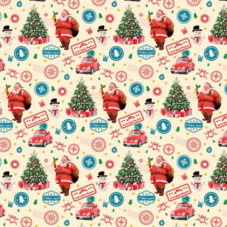 Бумага в листах 70*100 ±5% (10 шт.) 80г "С Новым годом"-128 1/24 Арт: 000402/128