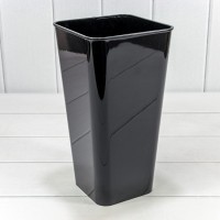 Ваза акриловая квадратная 16*16*30 470г Чёрный 1/30 Арт: 822/2