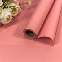 Плёнка 0,58*10м матовая "Корейская" 55мкм Умеренный розовый 1/30 Арт: 1638/3572