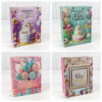 Пакет подарочный с тиснением (микс 114) 18*23*10 210г 1/20 1/360 Арт: 000114E