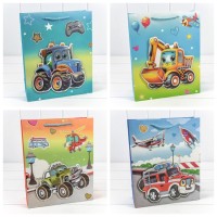 Пакет подарочный с 3D аппликацией "Детский" (микс 3) 26*32*10 1/20 1/240 Арт: 000107C