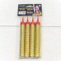 Свечи для торта "Фонтан" набор (4 шт.) 12см 45(±5%)сек Золотой 1/160 Арт: TKF-358