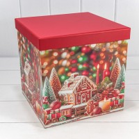 Коробки Куб Набор 1/10 26,5*26,5*26,5 "Новый год"-3004 1/4 Арт: 730601/3004