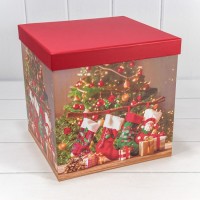 Коробки Куб Набор 1/10 26,5*26,5*26,5 "Новый год"-3009 1/4 Арт: 730601/3009