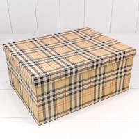 Коробки Прямоугольные Набор 1/10 34*26*15,3 "Клетка" Жёлтый 1/6 Арт: 721604/1438