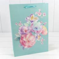 Пакет подарочный с блёстками "Цветы акварель" (микс) 30*41,5*12 210г 1/20 1/80 Арт: 000197A - Пакет подарочный с блёстками "Цветы акварель" (микс) 30*41,5*12 210г 1/20 1/80 Арт: 000197A