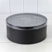 Коробки Круглые Набор 1/3 26,5*11,2 с прозрачной крышкой Чёрный 1/12 Арт: 720820/4