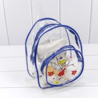 Косметичка ПВХ 22*17*12 прозрачная с рисунком "Рюкзачок" 1/12 1/240 Арт: 0002011