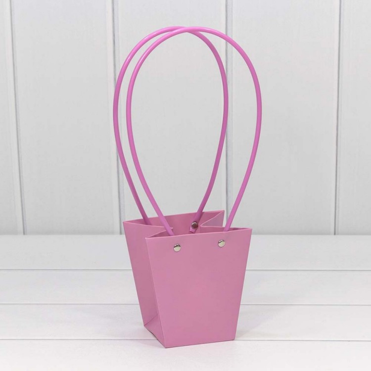 Пакет подарочный "Ваза для цветов" 12,5*12*8 Светло-сиреневый 1/10 1/200 Арт: 000171H/23