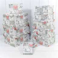 Коробки Прямоугольные Набор 1/10 34*26*15,3 "Love" 1/6 Арт: 721604/2499 - Коробки Прямоугольные Набор 1/10 34*26*15,3 "Love" 1/6 Арт: 721604/2499