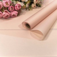 Плёнка 0,58*10м матовая однотонная 50мкм Персиковый 1/30 Арт: 1657/489