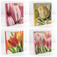 Пакет подарочный с блёстками "Тюльпаны" (микс 256) 26*32*10 210г 1/20 1/240 Арт: 000256C - Пакет подарочный с блёстками "Тюльпаны" (микс 256) 26*32*10 210г 1/20 1/240 Арт: 000256C