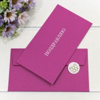 Конверт подарочный 16,9*9,4см 1304 1/10 1/250 Арт: 003013/4