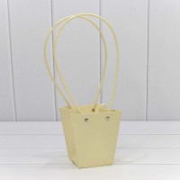 Пакет подарочный "Ваза для цветов" 12,5*12*8 Бежевый 1/10 1/200 Арт: 000171H/29