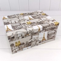 Коробки Прямоугольные Набор 1/10 34*26*15,3 "Виды Парижа" 1/6 Арт: 721604/553