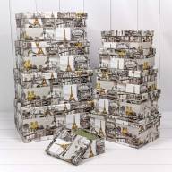 Коробки Прямоугольные Набор 1/10 34*26*15,3 "Виды Парижа" 1/6 Арт: 721604/553 - Коробки Прямоугольные Набор 1/10 34*26*15,3 "Виды Парижа" 1/6 Арт: 721604/553