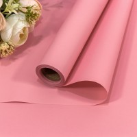 Плёнка 0,58*10м матовая "Корейская" 55мкм Розовый-6050 1/30 Арт: 1638/6050