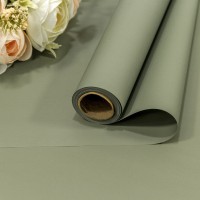 Плёнка 0,58*10м матовая "Корейская" 55мкм Серо-зелёный 1/30 Арт: 1638/4183