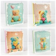 Пакет подарочный с тиснением "Мишки" (микс) 26*32*10 210г 1/20 1/240 Арт: 000314C - Пакет подарочный с тиснением "Мишки" (микс) 26*32*10 210г 1/20 1/240 Арт: 000314C