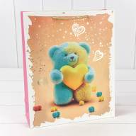 Пакет подарочный с тиснением "Мишки" (микс) 26*32*10 210г 1/20 1/240 Арт: 000314C - Пакет подарочный с тиснением "Мишки" (микс) 26*32*10 210г 1/20 1/240 Арт: 000314C