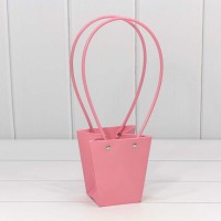 Пакет подарочный "Ваза для цветов" 12,5*12*8 Тёмно-розовый 1/10 1/200 Арт: 000171H/26