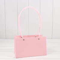 Пакет подарочный "Ваза для цветов" 22*13,5*10,5 Тёмно-розовый 1/10 1/120 Арт: 000170EA/182