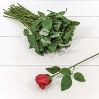 Стебель для розы с листьями 34см 1/50 1/3000 Арт: 420050/1