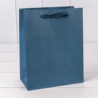 Пакет подарочный Крафт Синий 18*23*10 180г 1/10 1/360 Арт: 000222E/2188