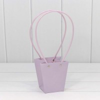 Пакет подарочный "Ваза для цветов" 12,5*12*8 Бледно-сиреневый 1/10 1/200 Арт: 000171H/32