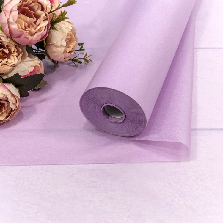 Бумага "Тишью" 0,5*120м 17г Сиреневый 1/16 Арт: 0001121/27