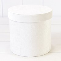 Коробки Цилиндр Набор 1/3 18*17,7 "Бархат" Белый 1/12 Арт: 720115/1