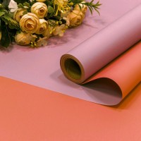 Плёнка 0,58*10м 275г матовая двухсторонняя 65мкм Сиреневый/Оранжевый 1/30 Арт: 1604/680