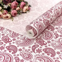 Бумага Крафт 0,72*10м белая 50г "Огуречный узор" Малиновый 1/20 Арт: 1404/07