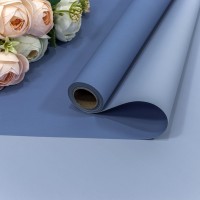 Плёнка 0,58*10м матовая двухсторонняя 60мкм Синий/Светло-синий 1/30 Арт: 1604/6089