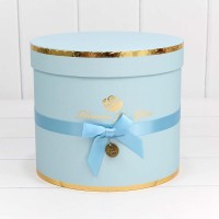 Коробки Цилиндр Набор 1/5 22,5*19,5 "Flowers for you" Голубой 1/8 Арт: 7215009/1394 