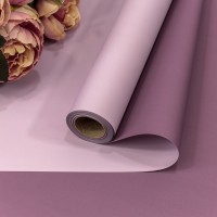 Плёнка 0,58*10м матовая двухсторонняя 60мкм Бледно-сиреневый/Серовато-пурпурный 1/30 Арт: 1604/6068