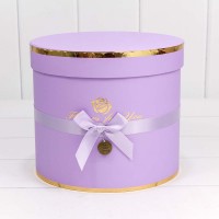 Коробки Цилиндр Набор 1/5 22,5*19,5 "Flowers for you" Сиреневый 1/8 Арт: 7215009/1537 