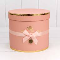 Коробки Цилиндр Набор 1/5 22,5*19,5 &quot;Flowers for you&quot; Персиковый 1/8 Арт: 7215009/1908  - Коробки Цилиндр Набор 1/5 22,5*19,5 "Flowers for you" Персиковый 1/8 Арт: 7215009/1908 