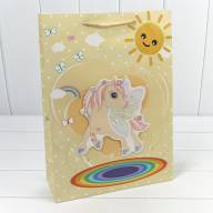 Пакет подарочный с 3D аппликацией "Единороги" (микс) 30*41,5*12 210г 1/20 1/120 Арт: 000333A - Пакет подарочный с 3D аппликацией "Единороги" (микс) 30*41,5*12 210г 1/20 1/120 Арт: 000333A
